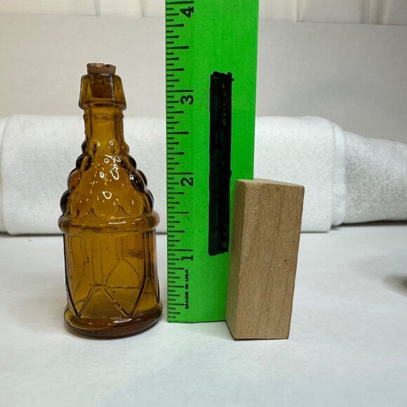 Antique Vtg Glass Apothecary Jaundice Bitters Bottles 1852 w/ Stoppers & Box - Picture 4 of 16